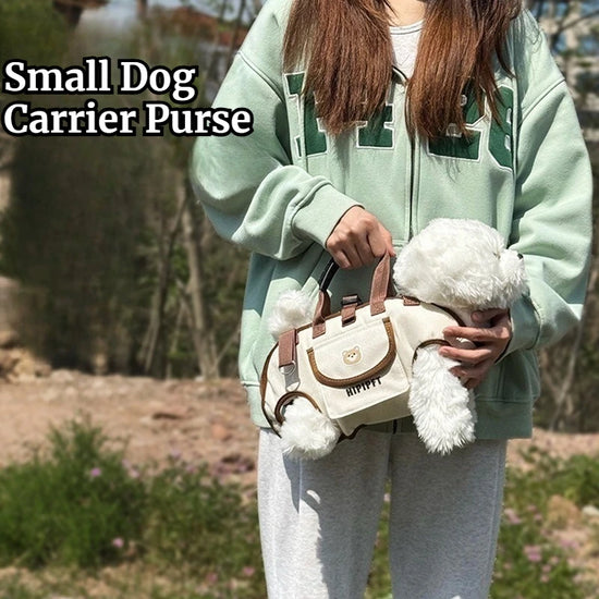 Dog Purse Carrier for Small Dogs, Cats, and Puppies – Soft-Sided Travel Pet Tote Bag，Foldable, Lightweight,for Travel, Outings