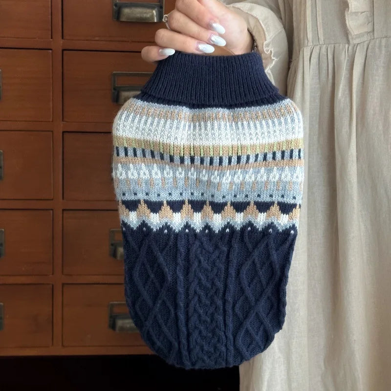 Casual Teddy Pet Vest with Scarf