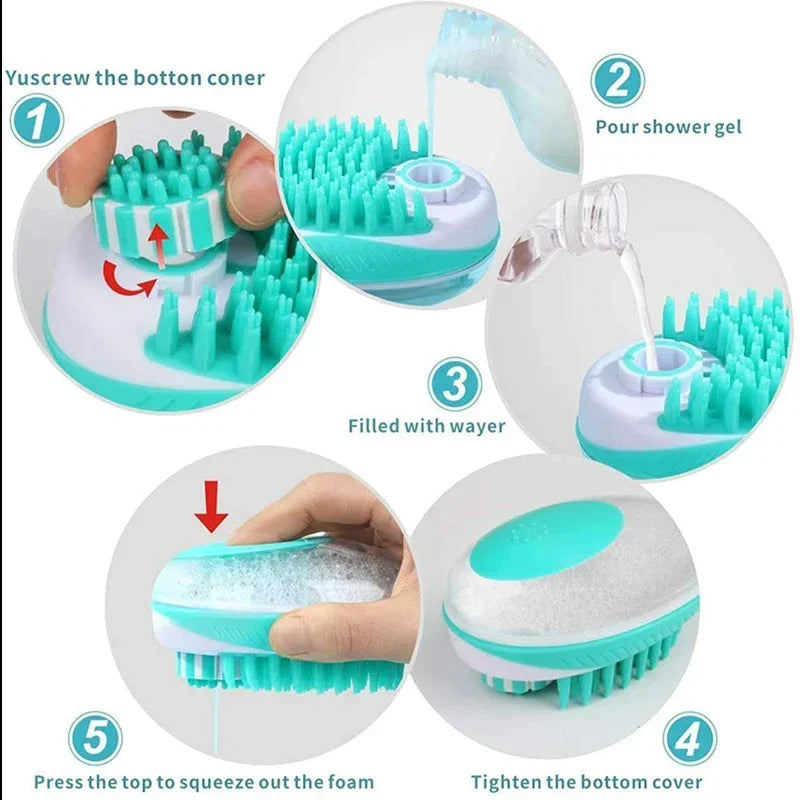 Innovative Silicone Dog Bath Brush, Perfect for Your Pet!