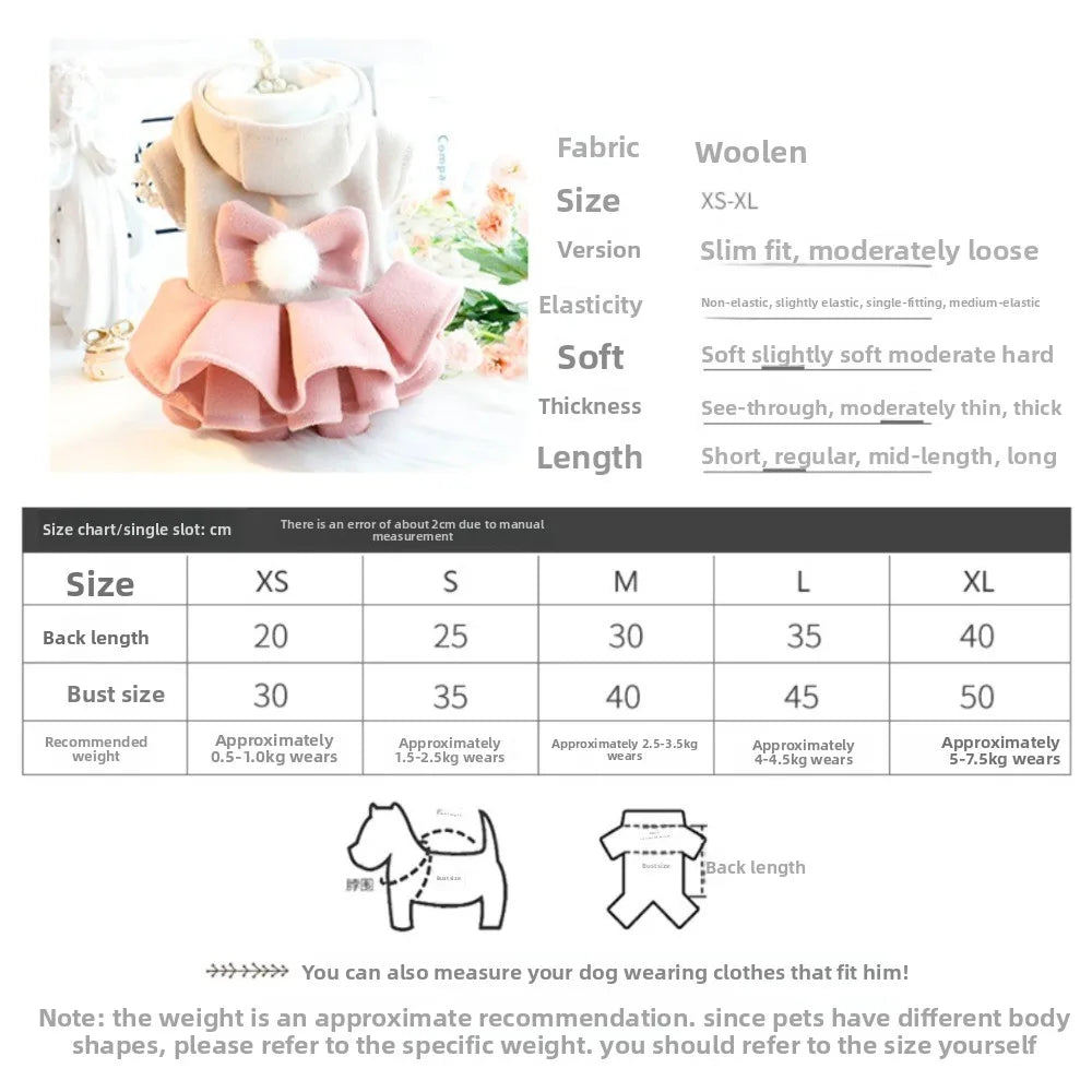 Wool Teddy Bear Pet Dress Costume